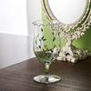 Spring Green Branch Transparent Glass Cup,High Footed Skirt Edge Wine Glasses,High-value Whiskey Cocktail Glass, Bar Accessories