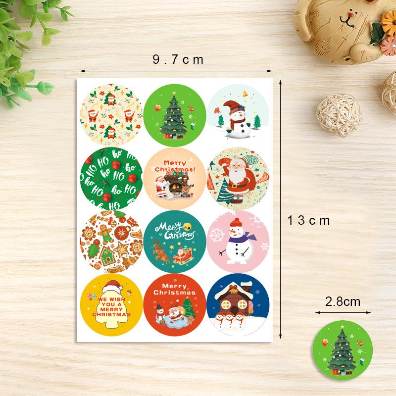 2.8” Christmas Seal Stickers for Gift Wrapping, DIY Party Decor, and Journals