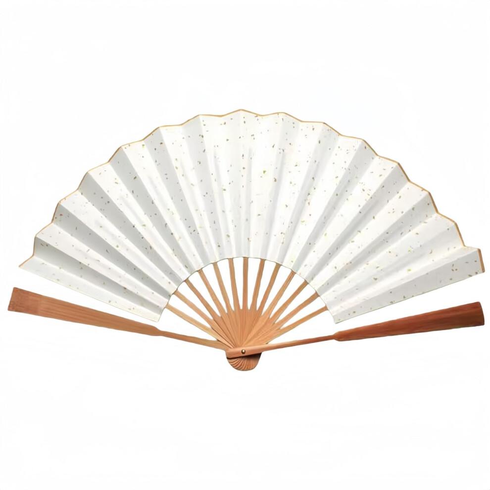 Chinese Folding Hand Fan with Bamboo Frame, Blank Paper for DIY Painting, Traditional Design