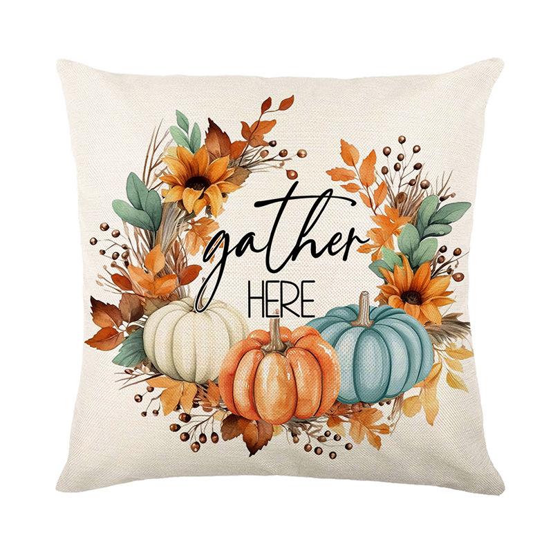 New Thanksgiving Autumn Throw Pillow Cover Sofa Decoration Home Bedside Linen Pillow Cushion Backrest