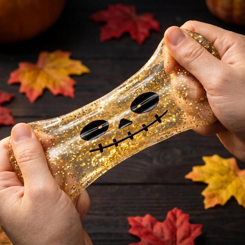 Halloween Pumpkin Squishy Toy with Steamer Lid Soft Slow Rising Stress Relief Toy for Kids and Adults Sensory Fidget Toy