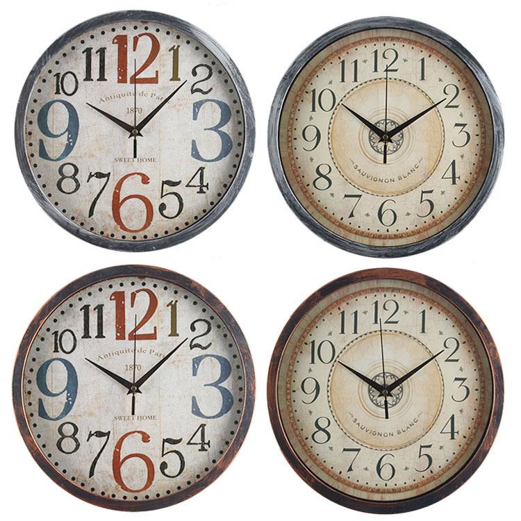 Living Room Wall Clock Retro Nostalgic Large Industrial Style Creative Restaurant Decoration Cafe Wall Clock