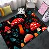 Colorful Mushroom Flower Print Carpet Water-absorbent Non-Slip Indoor Living Room Bedroom Decorative Floor Mat Home Decor Rug