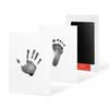 Black & White Baby Handprint & Footprint Frame with Washable, Non-Sticky Ink