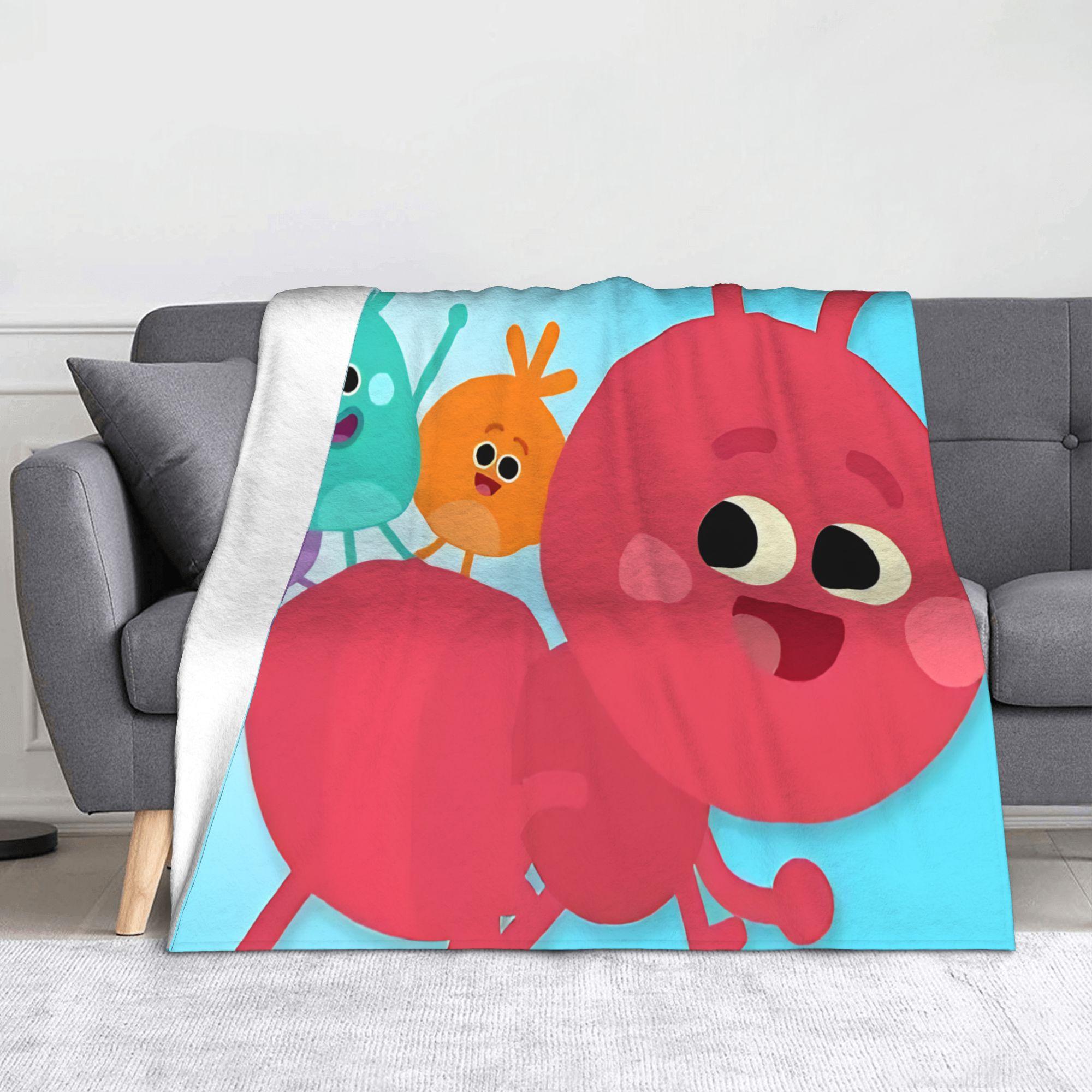 Bumble Nums Cartoon Coral Fleece Plush Throw Blankets Blanket for Home Travel Soft Quilt 75x90cm