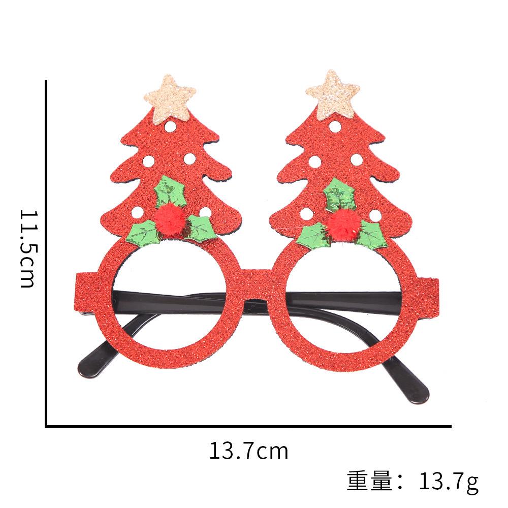Christmas Glasses Glitter Party Glasses Frames Christmas Decoration Costume Glasses For Holiday Christmas Parties