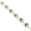 Green Amethyst Gemstone 925 Sterling Silver Gift Jewelry Handcrafted Bracelet 8" RB-4-13