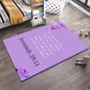 Purple Floral Jeremiah 29:11 Non-slip Rug suitable for living room and bedroom sofas.