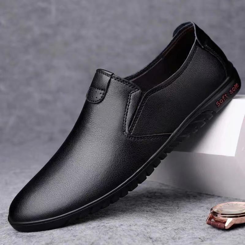Autumn men's leather shoes casual flat men's shoes men's soft-faced business casual breathable shoes