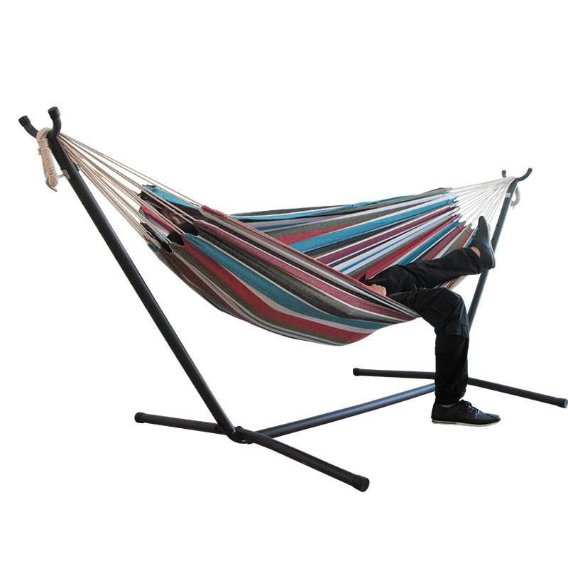 Anti-Rollover Canvas Hanging Hammock Chair for Outdoor Camping