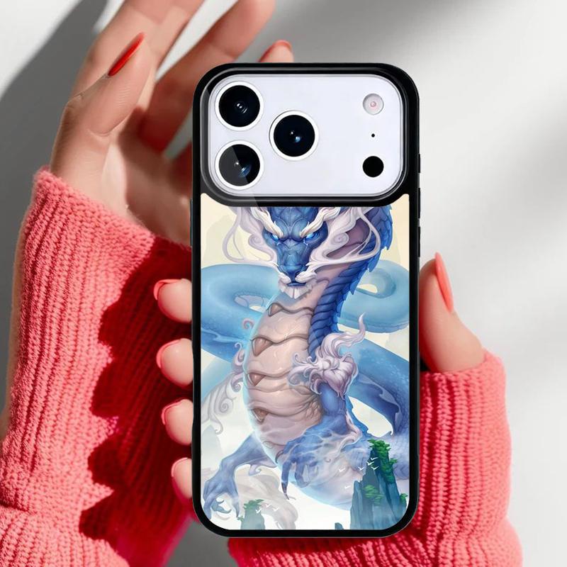 Asian Chinese Dragon Phone Case for iPhone 17 16 15 14 13 Pro Max Back Cover for 12 11 Pro Coque