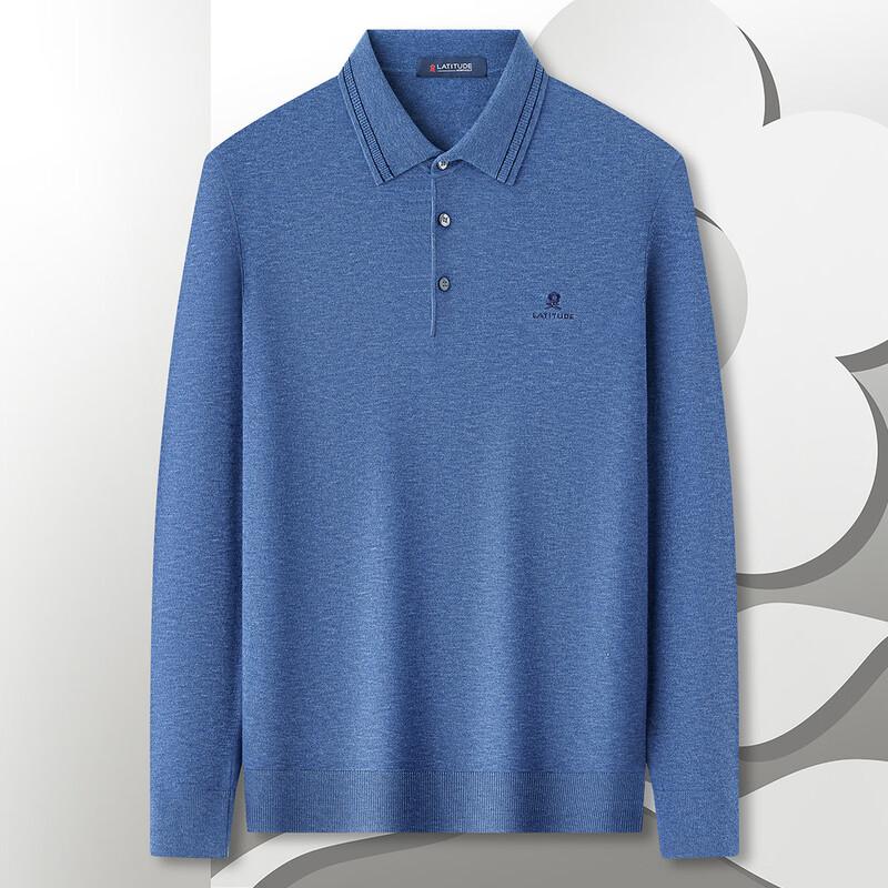 

MONTAGUT Men s Striped Collar Embroidered Jacquard Knit Sweater L