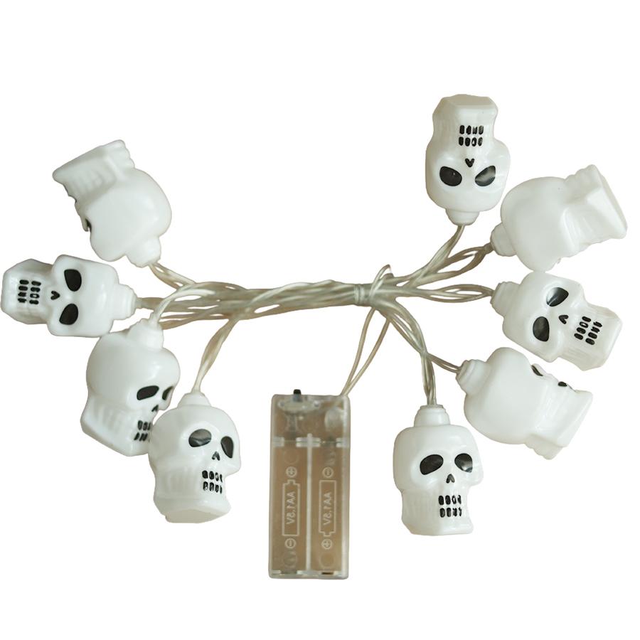 Cross Border LED Skull Light String Halloween Decorative Colorful Lights Ghost Festival Dance Party Decoration String Lights