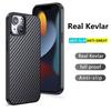 For iPhone 13 6.1 Inch Kevlar Fiber TPU Drop-resistant Phone Cover Magnetic Protective Back Case