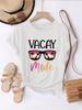 Summer Vacation Unisex Short Sleeve Tshirt Tropical Sunglasses Vacation Mode Graphic Print Boho Casual Holiday Crew Neck Tee Tops