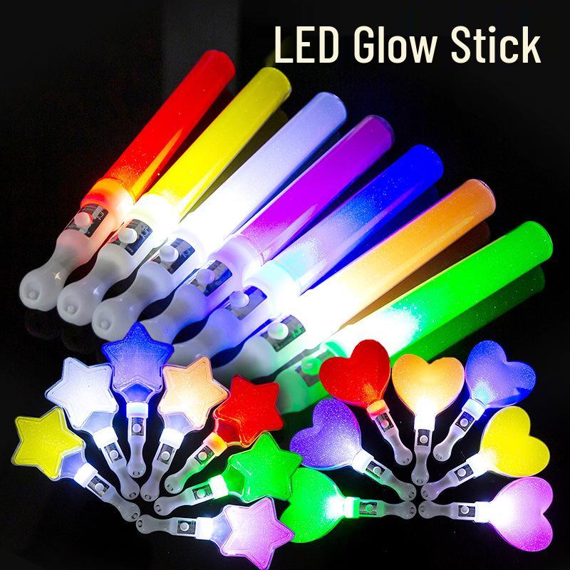 Flashing Handheld Concert Glow Stick - Thickened Fluorescent Prop for Outdoor Events