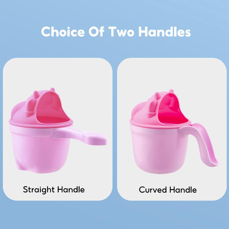 

Cute Cartoon Baby Bath Cap Toddler Shampoo Cup Child Bathing Bailer Shower Spoons Hair Washing Cup Kids Bathing Essential рожевий