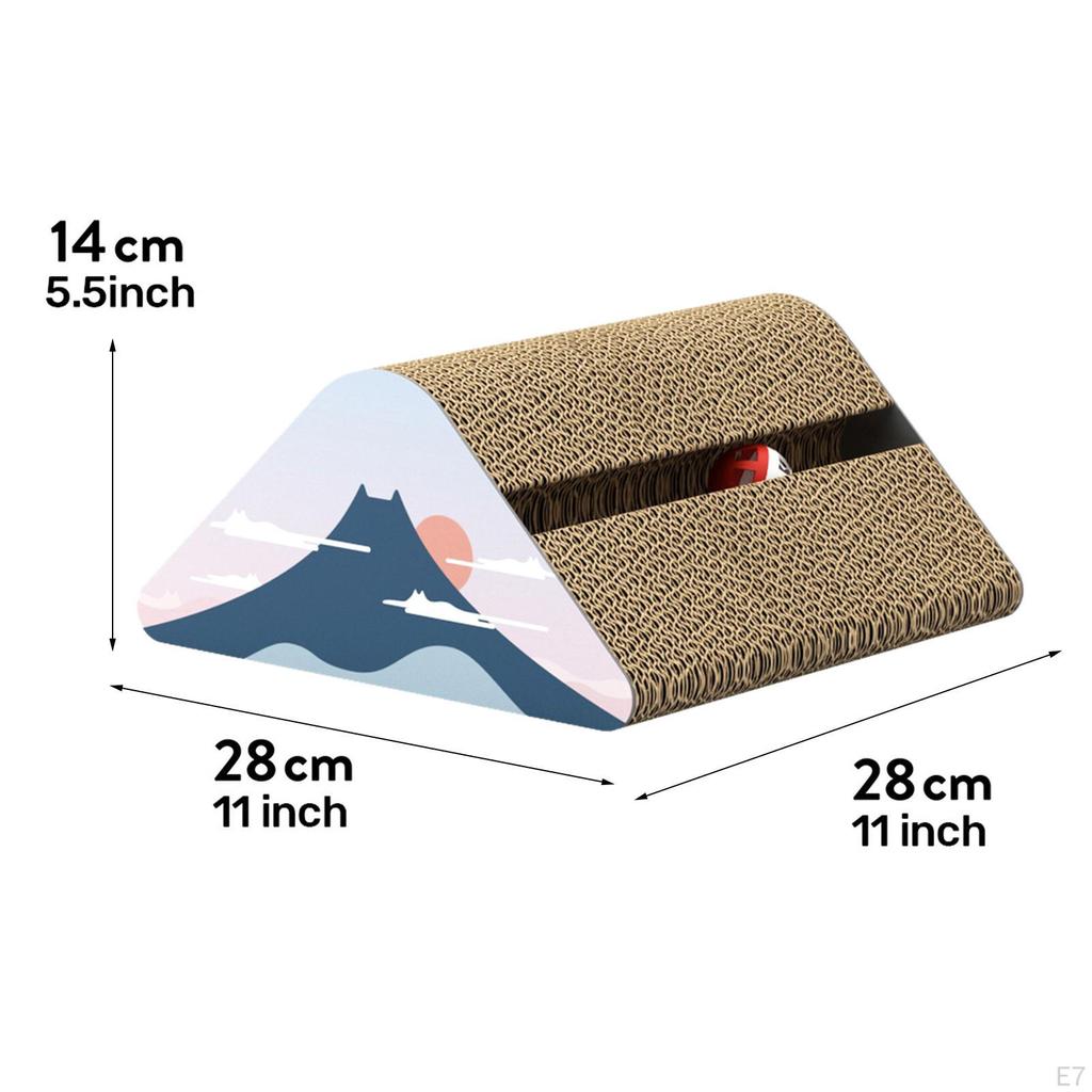 Cardboard Cat Scratcher Trianglar Kitten Scratching Board Thickened Wear Resistant with Two