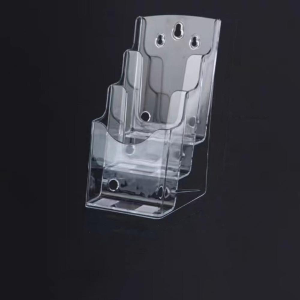 A4/A5/A6 Clear Flyers Display Stand 2/3/4 Layers Hanging Hole Brochure Holder Space Saving Large Opening