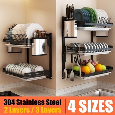 New 304 Stainless Steel Kitchen Bowl Rack Tableware Cup Drainer Dish Drying Wall Mounted Storage Box At A Low S On Joom E Commerce Platform - Wall Mounted Kitchen Shelves New 304 Stainless Steel Kitchen Bowl Rack Tableware Cup Drainer Dish Drying Wall Mounted Storage Box At A Low S On Joom E Commerce Platform - Wall Mounted Kitchen Shelves