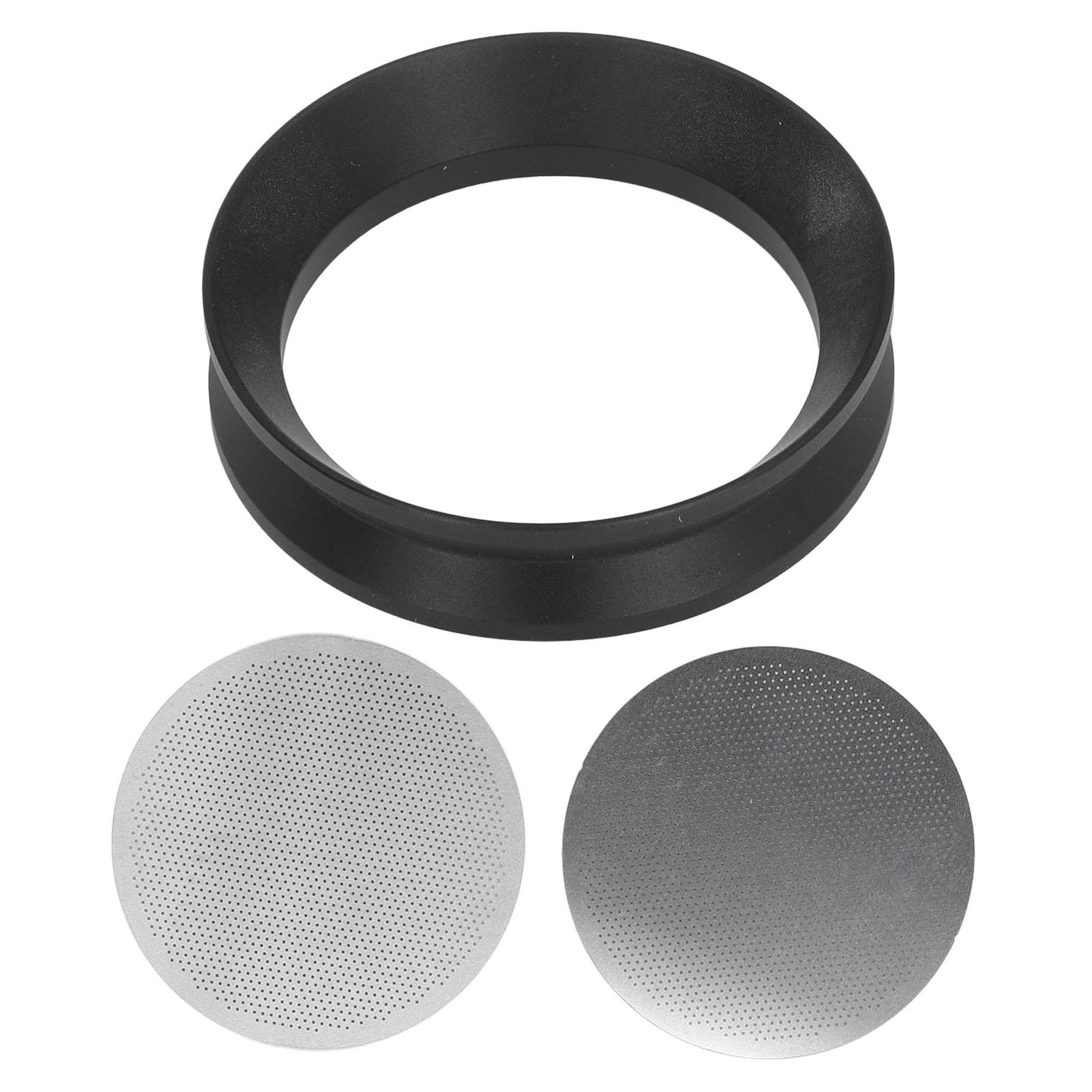 

Дозирующая воронка магнитная из алюминиевого сплава, дозировочное кольцо для кофе с сеткой для таблетки для 58-мм портафильтра чёрный