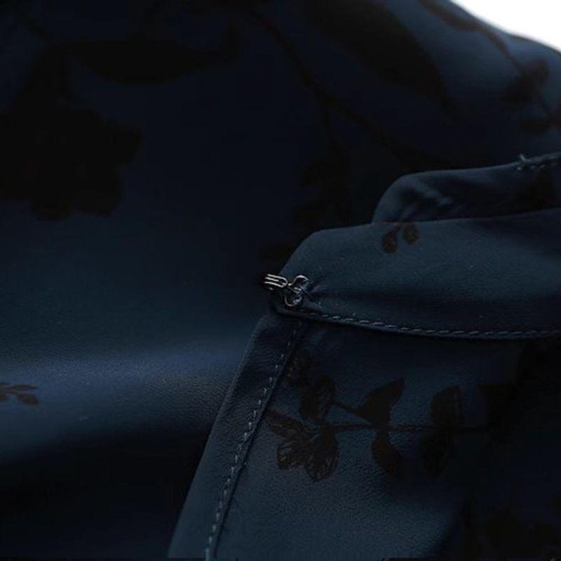 Export Export New Chinese National Style Rayon Print Shirt Tops 2025 Stand Collar Loose Women's Long-Sleeved Shirt