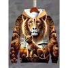 Casual hooded sweatshirt voor heren, met zakken met trekkoord, zeer veelzijdig qua stijl