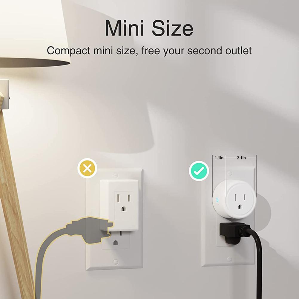 Tuya Smart Plug Wifi Socket Us 10a Power Outlet Smart Life App Timing Function Voice Control Works With Alexa Google Assistant