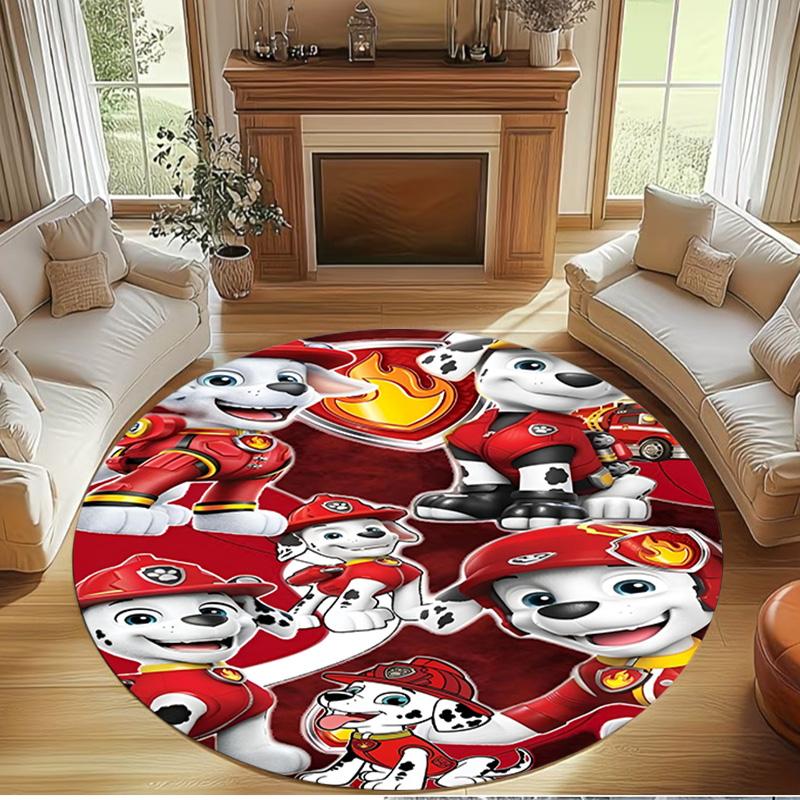 PAW Patrol Print Round Rug, Washable Floor Carpet, For Entryway Dorm Laundry Room Office Study, Home Decor Birthday Christmas Gift