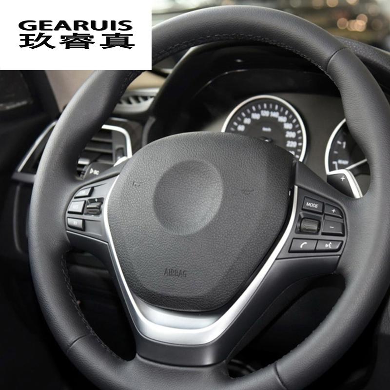 Für BMW F20 F21 F30 F34 F32 Zubehör Innen Carbon Faser Auto Lenkrad Tasten rahmen Aufkleber Abdeckungen Trim