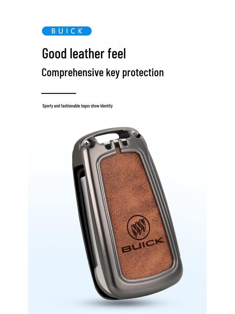 19 Buick Excelle Key Case for Verano, Envision, Enclave, GL8, LaCrosse, GL6, Regal - Men's Buckle Shell