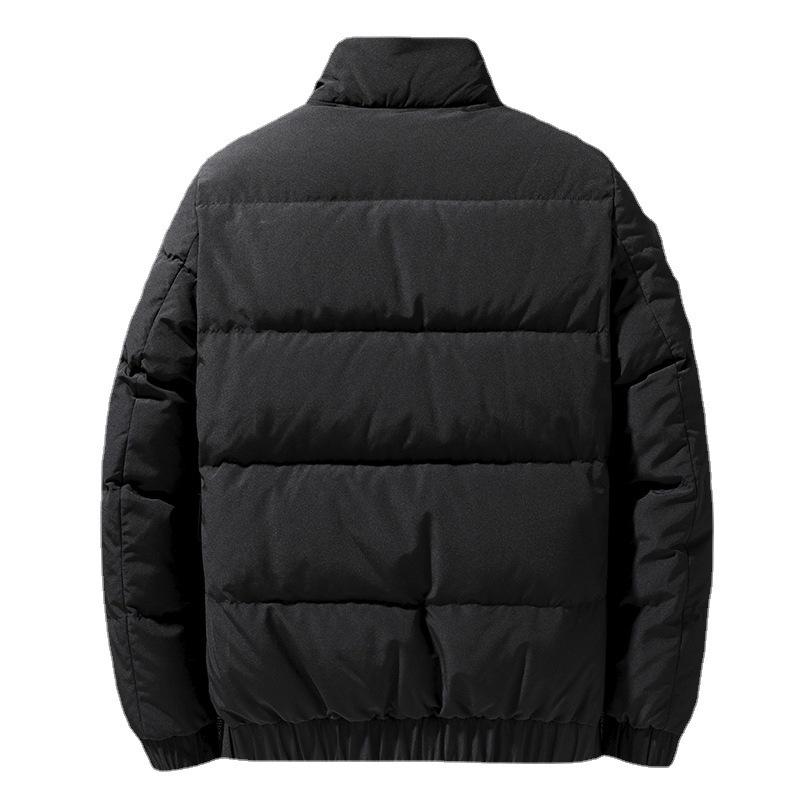 Down jacket men's 2021 new baseball jersey stand-up collar jacket 80 white duck down fashion trend men's clothing