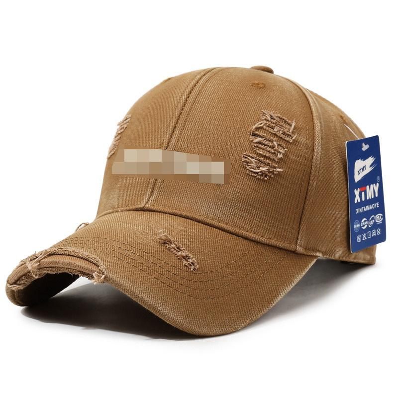 Distressed Baseball Cap Women Unisex Trendy Embroidered Letter Sun Visor Dad Hat