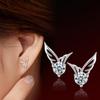 Elegant Silver Jewelry Earrings Crystal Angel Womens  Zircon Versatile Stud +