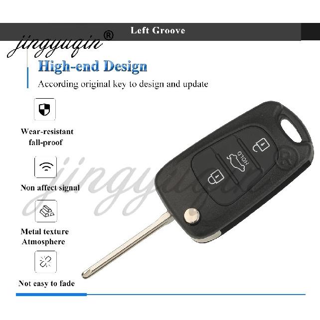 jingyuqin Flip HYN14 Remote Car Key Fob for i10 Avante 2010 2011 2012 2013 2014 2015 433Mhz FSK ID46 Chip 95430-0X010 HM-T030