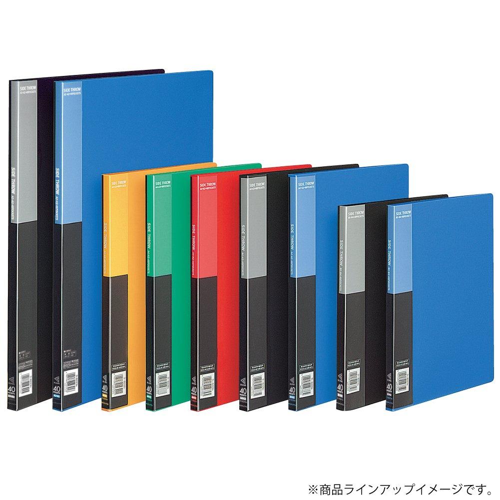KOKUYO File Clear Book Basic Fixed Type Side Throw A4 40 Pockets Blue La-B220B