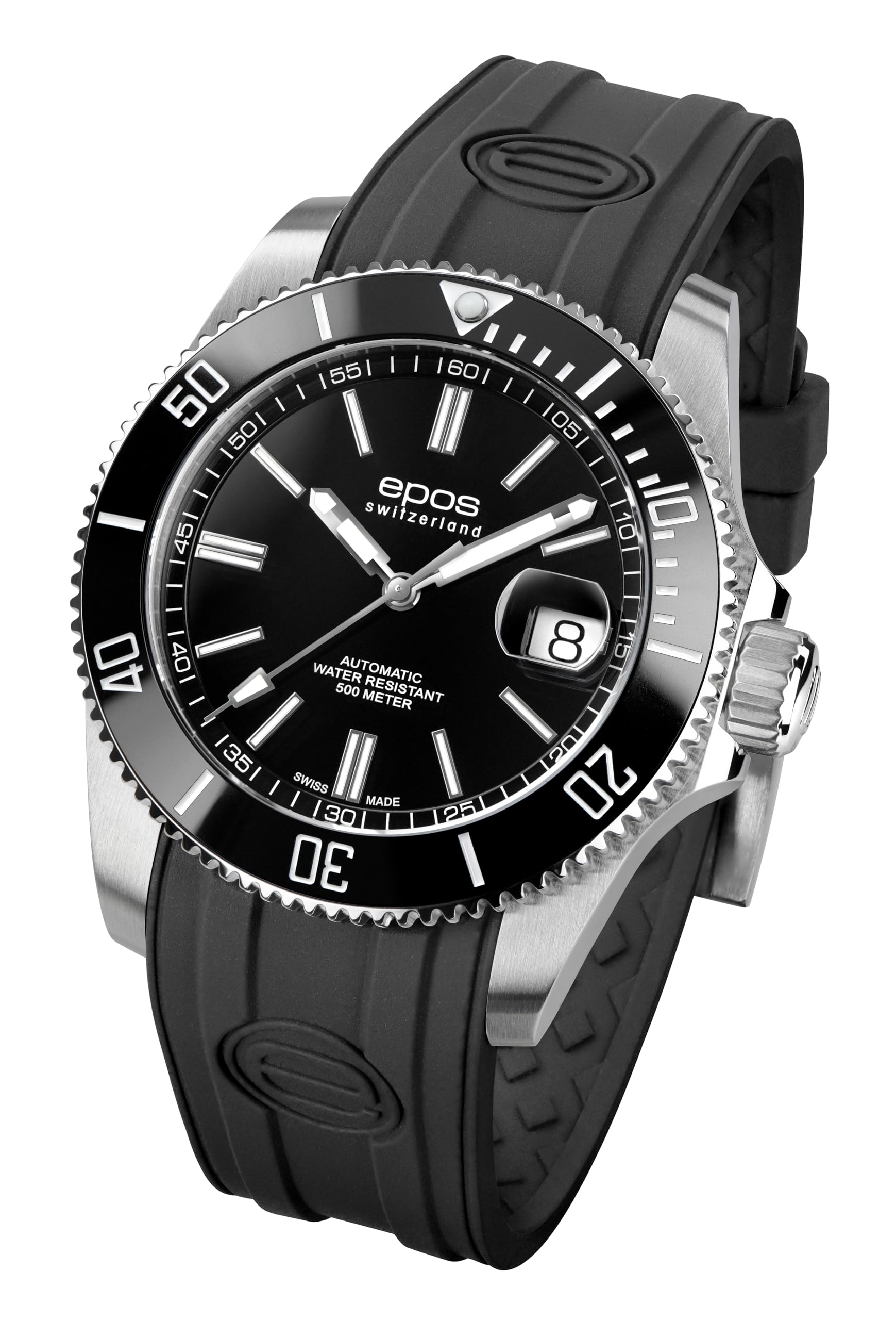 

Watch EROWP 500m Waterproof Automatic Ceramic Bezel Sportive 3504BKR Black [EPOS] Diver s Diver s Men s