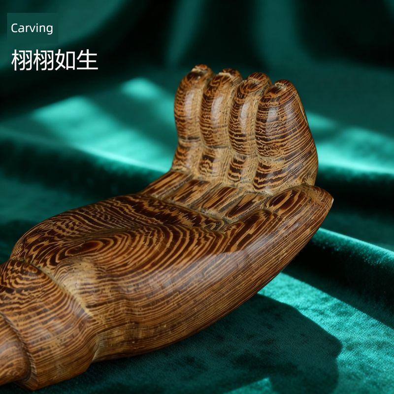 Chicken Wings Wooden Massage Hammer Knocking Hammer Meridian Fitness Back Hammer Acupuncture Point Meridian Pat Dual-Use Back Scratcher Handheld