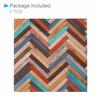 CoCud Dollhouse Flooring, 3.94" Square, PU Self-Adhesive Wood Grain Flooring for Miniature Dollhouses, Peel and Stick (Colorful) - (Use: Dollhouse