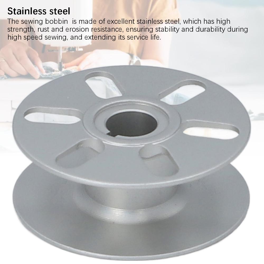 Alumina Sewing Machine Bobbin 28MM Diameter 6 Hole 6 Hole Bobbin High Strength Sturdy Stainless Steel Bobbin Professional Sewing