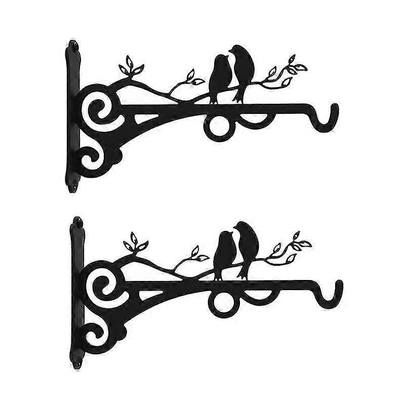 Metal Hanging Basket Hooks Solid With Screws Outdoor Plant Bracket Hook Plants Lantern 2pcs