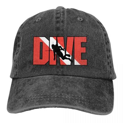 Dive Scuba Diving Multicolor Hat Peaked Men Women's Cowboy Cap Red Baseball Caps Personalized Visor Protect Hats