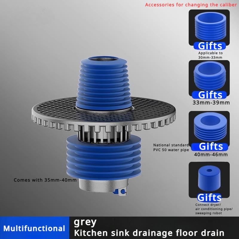 Multi functional kitchen sink, washing machine, floor drain