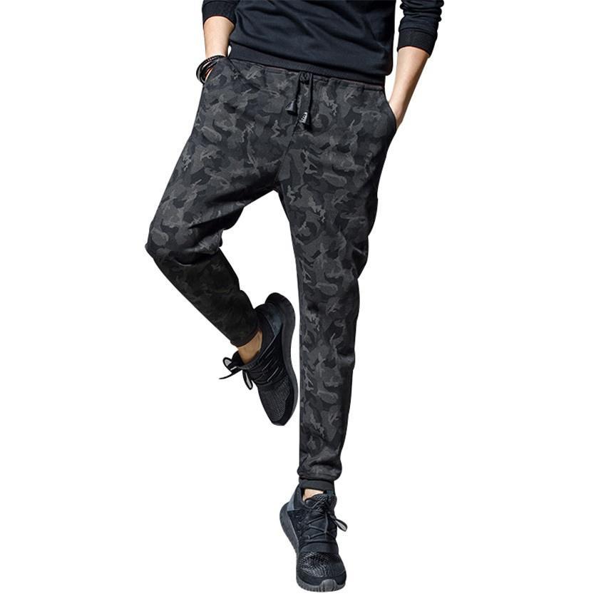 Fashion Harem Pants Casual Men Jogger Solid Pencil Pants Outdoors Slim Male Trousers