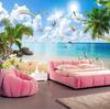 Wall Mural Sea View Landscape Wallpaper Coconut Tree 3d Mural Living Room Bedroom Background Home Wallpaper