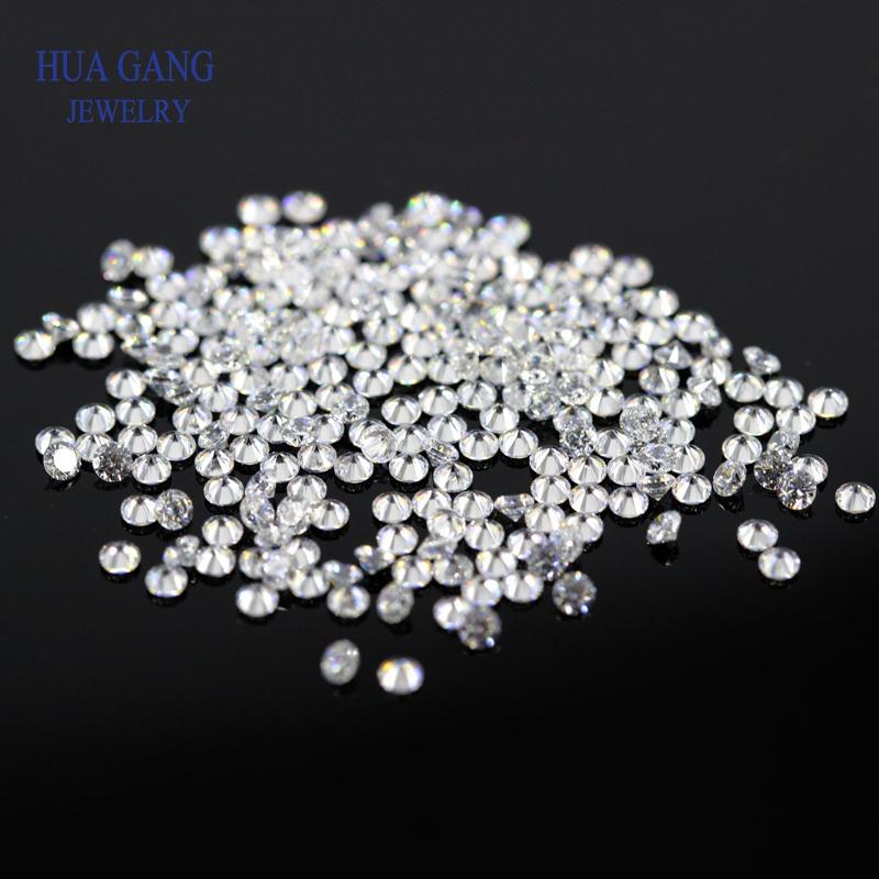 5A Small Size 0.6~2.5mm Cubic Zirconia Gems Beads Round White Cubic Zirconia Stones Round Brilliant Cut Loose CZ Stones