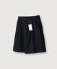 MOOD INSIDE Light Cotton Single-Pleat Bermuda Pants_Navy