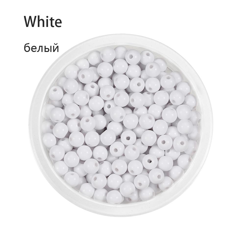 10-200pcs Mixed Acrylic Plastic Smooth Round Ball Spacer Beads 6 8 10 12MM Pick Size For Jewelry Making Accessories