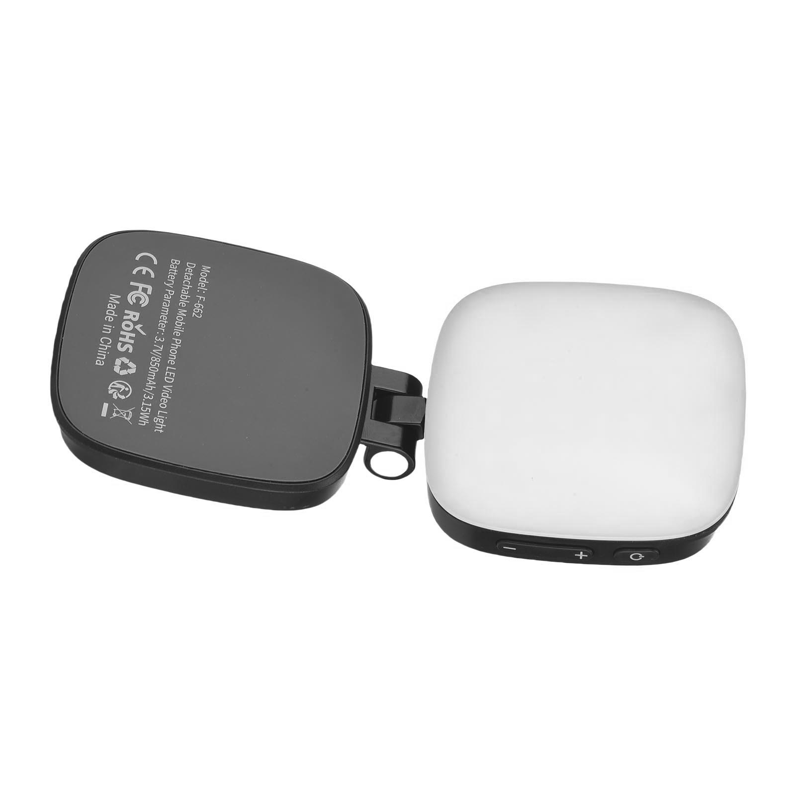 

Кольцевая лампа для селфи с зеркалом Портативный магнитный светодиодный свет для видеосъемки Перезаряжаемый для чёрный