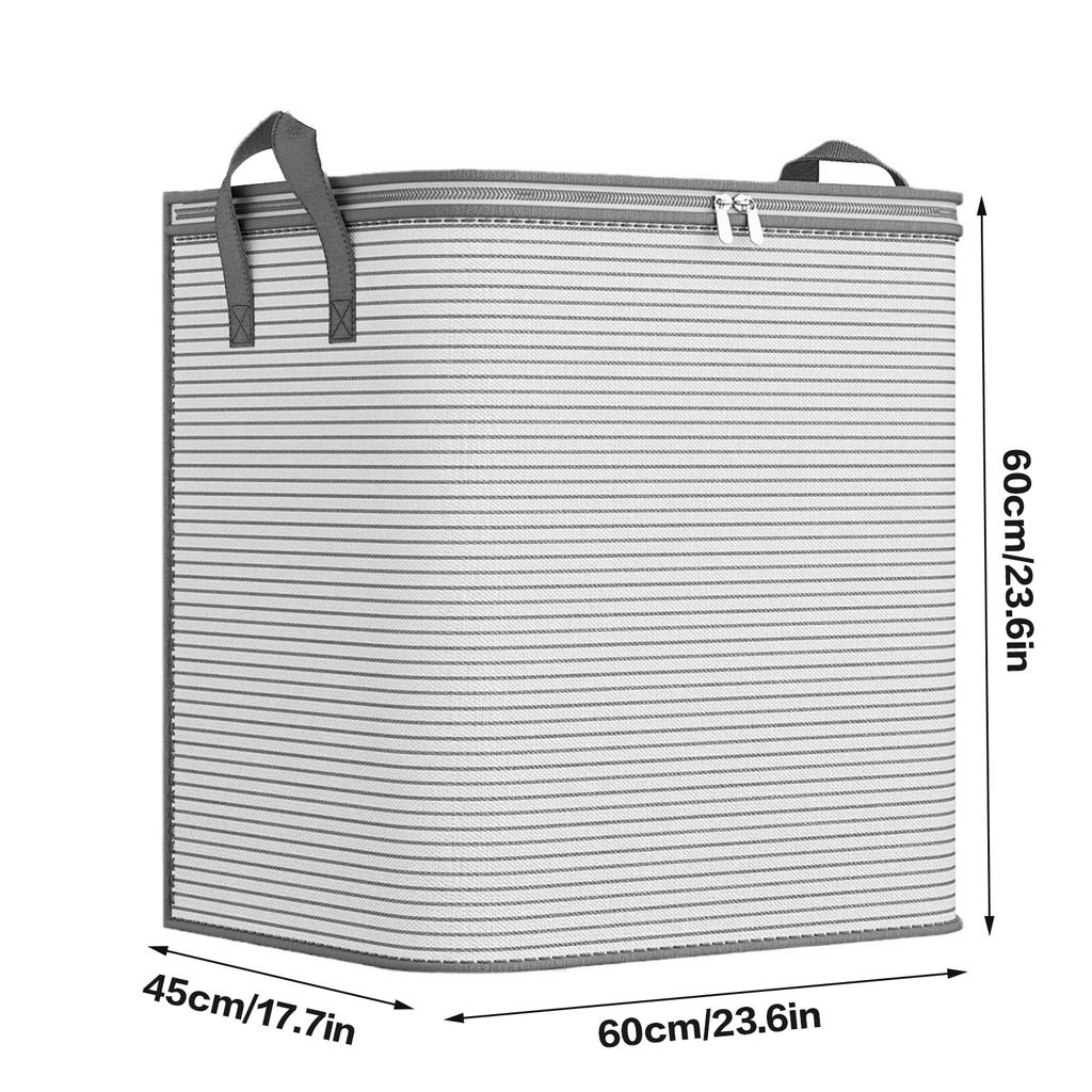 Foldable Blanket Clothing Storage Bags with Lids and Reinforced Handle Bags for Bedding and Clothes Organization